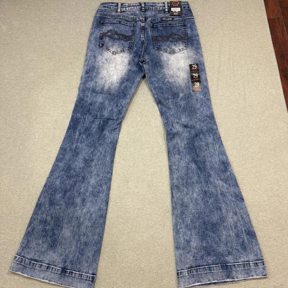NWT Cowgirl Tuff Co. Rip Tide Distressed Flared Jeans Women's Size 29x35 - Picture 6 of 10